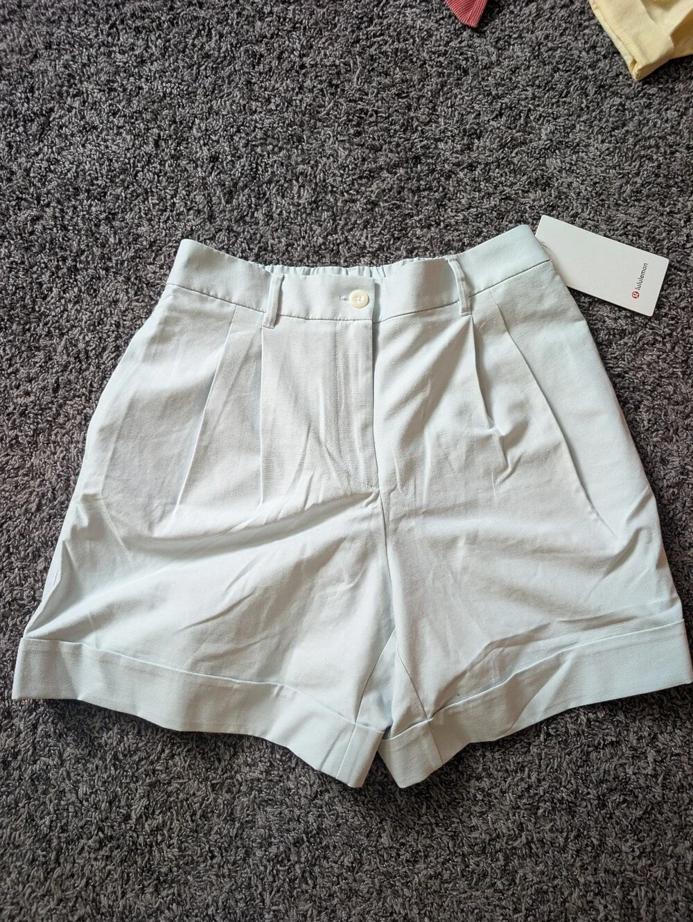 lululemon athletica High-Waist Pleated Shorts in Powder Blue